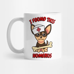 Funny small dog is a nurse Mug